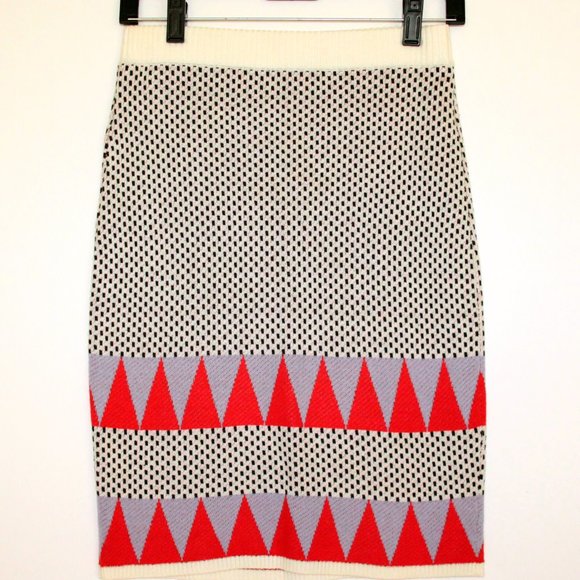 English Factory Geometric Slimfit Knit Skirt sz S - Picture 2 of 7